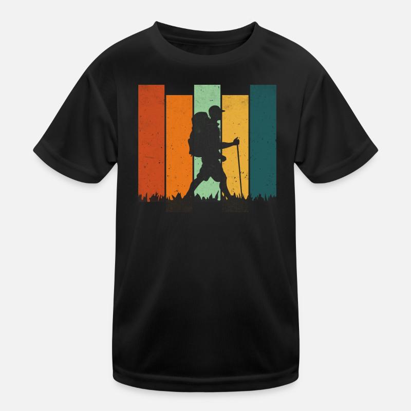 Retro Hiking Kids Functional T-Shirt