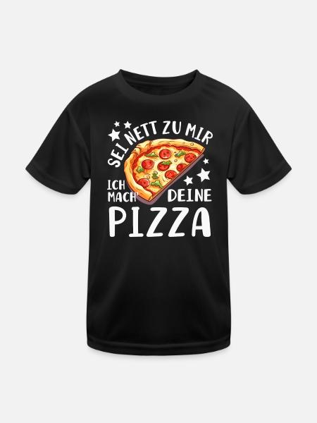 PIzza Bäcker Pizzaiolo - Kinder Funktions-T-Shirt - Schwarz
