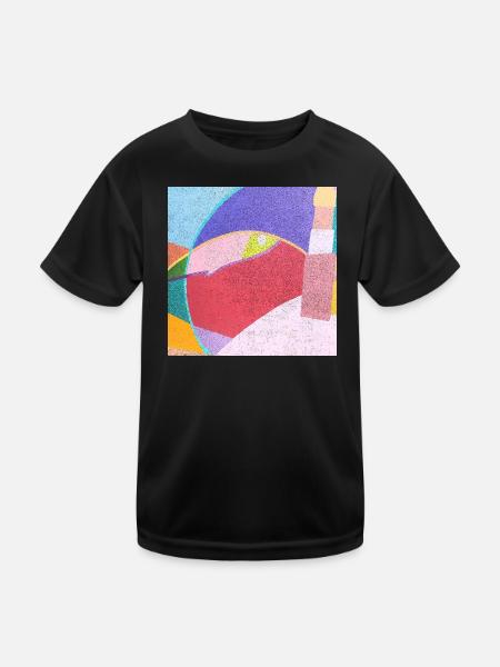 Colorful Murals - Kids Functional T-Shirt - black