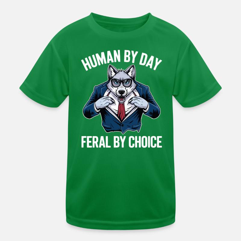 Tagsüber ein Mensch, ein freiwilliger Mensch Kinder Funktions-T-Shirt