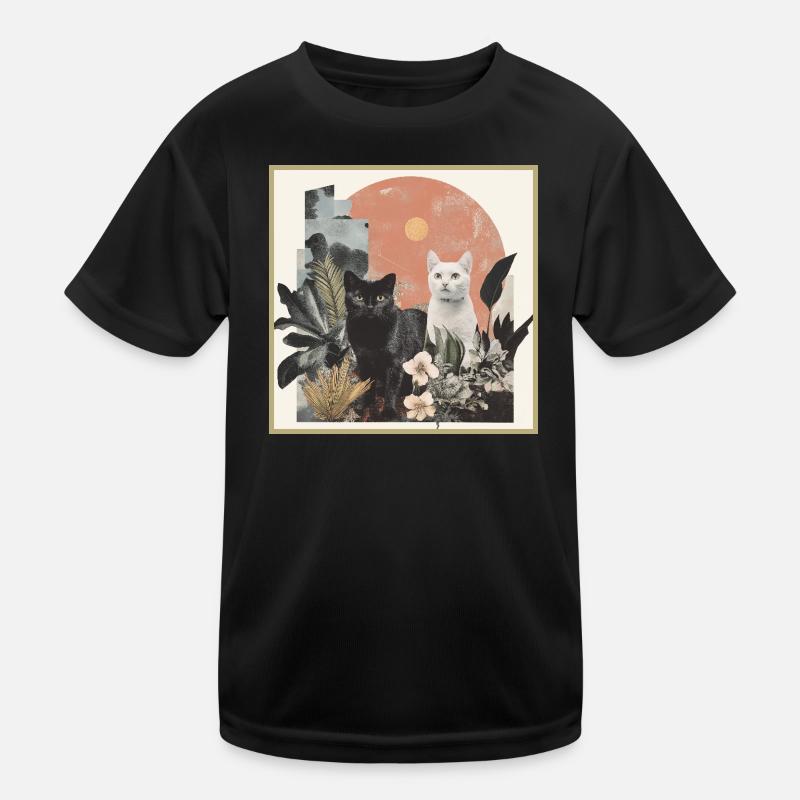 cats collage Kinder Funktions-T-Shirt