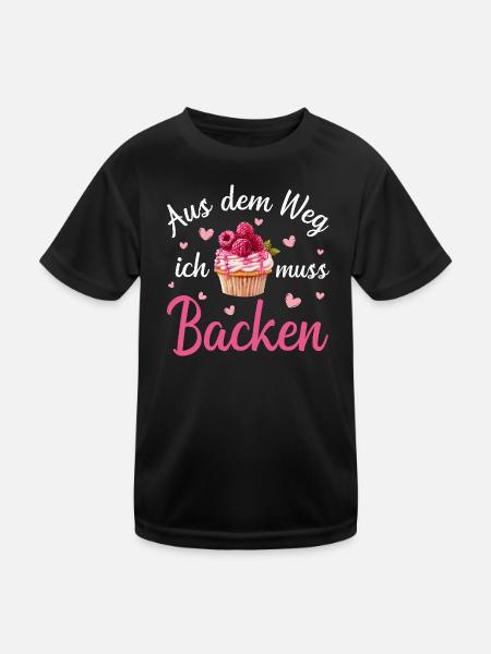 Baking Baker Baker - Kids Functional T-Shirt - black - Front