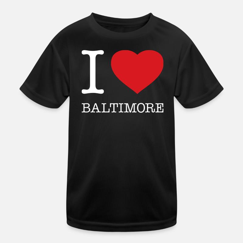 I LOVE BALTIMORE Kinder Funktions-T-Shirt
