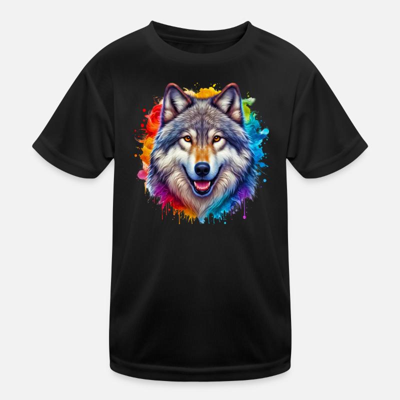 Wolf Kinder Funktions-T-Shirt
