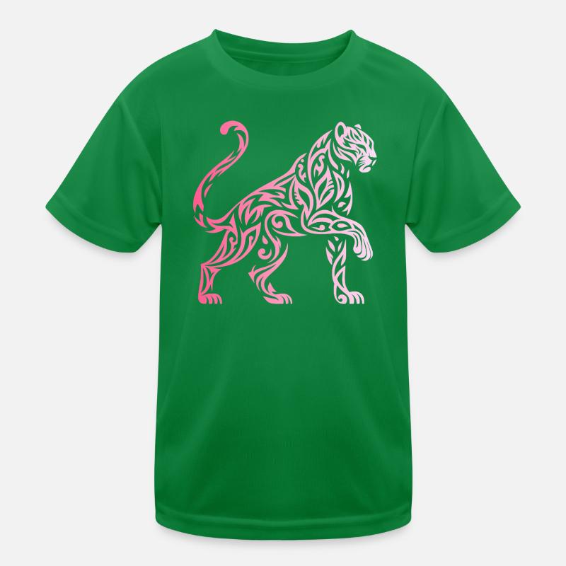 Gradient Tribal Panther Kids Functional T-Shirt