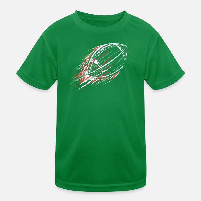 Flying Football – Dynamics & Speed Symbol Kids Functional T-Shirt