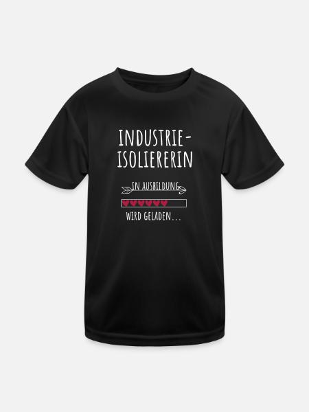Industrie Isoliererin Ausbildung Beruf Geschenk - Kinder Funktions-T-Shirt - Schwarz - Vorne