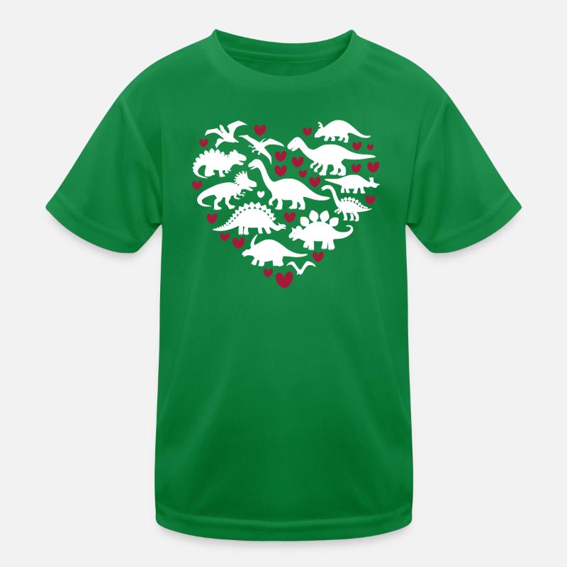 Ich liebe Dinosaurier Kinder Funktions-T-Shirt