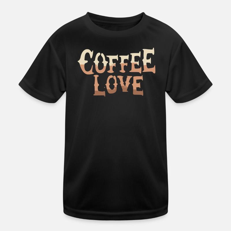 Coffee Love – Stylized Font Kids Functional T-Shirt