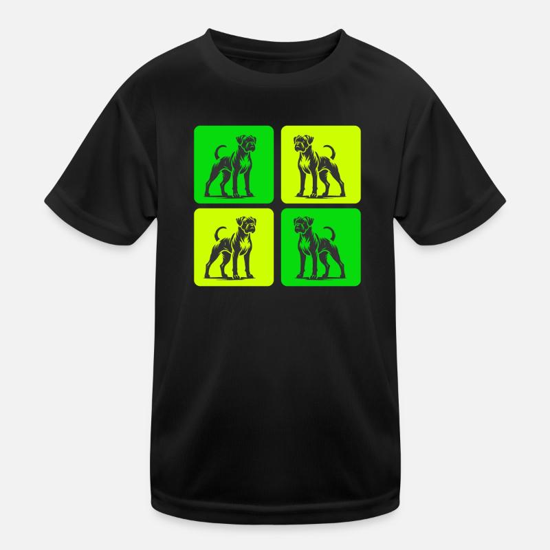 Boxer Hund Design Kinder Funktions-T-Shirt