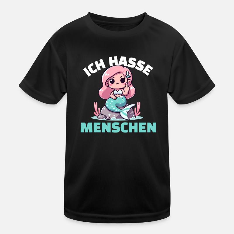 Freche Meerjungfrau mit einer Zynischen Botschaft Kinder Funktions-T-Shirt