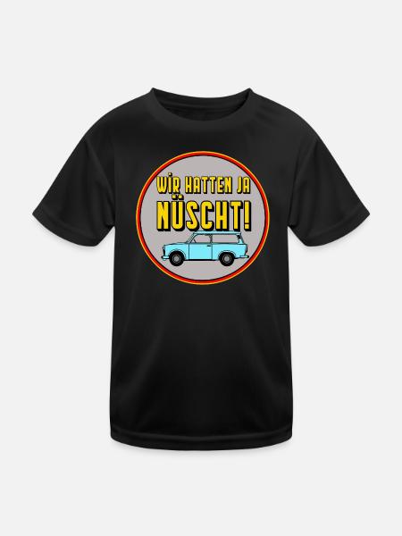 Nous avons eu nüscht - RDA culte dicton, monza man - T-shirt sport Enfant - noir - Devant