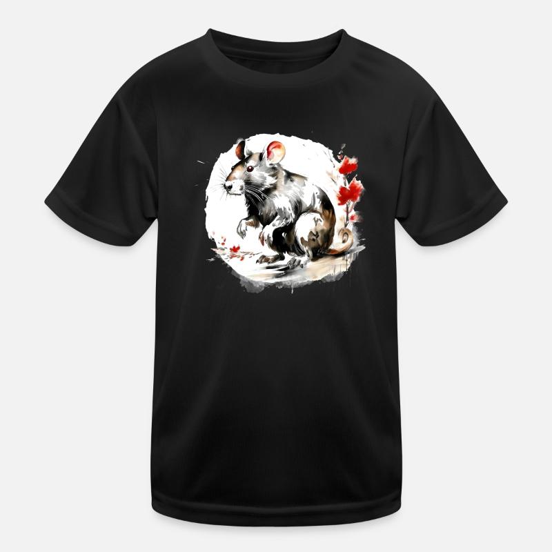 Chinesisches Sternzeichen Ratte Kinder Funktions-T-Shirt