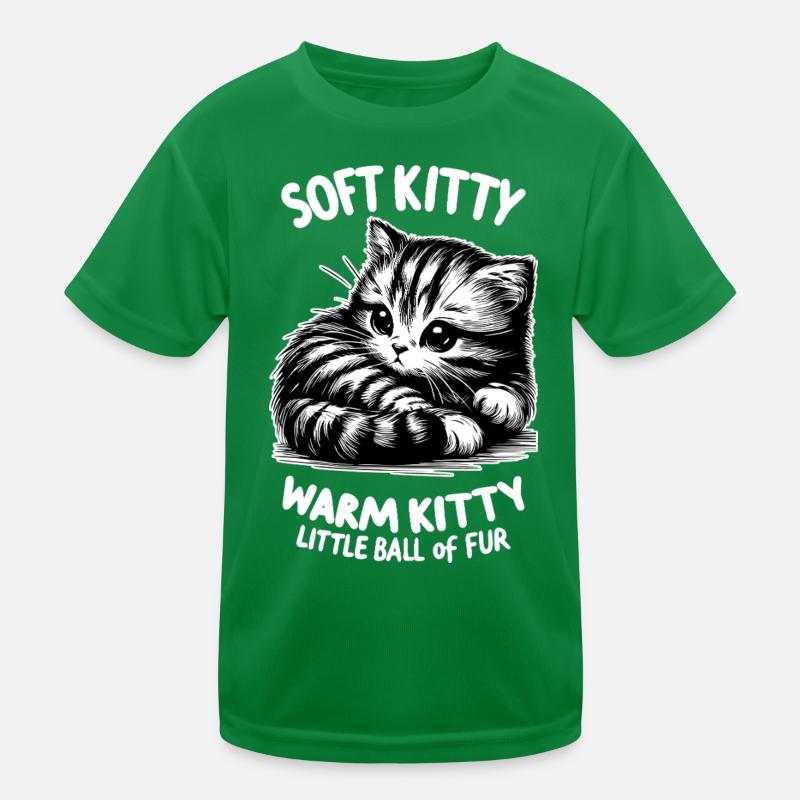 Soft Kitty (dunkel) Kinder Funktions-T-Shirt