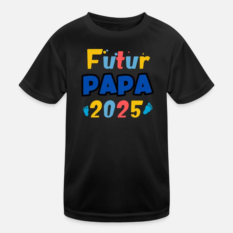 Future Dad 2025 Rainbow Kids Functional T-Shirt