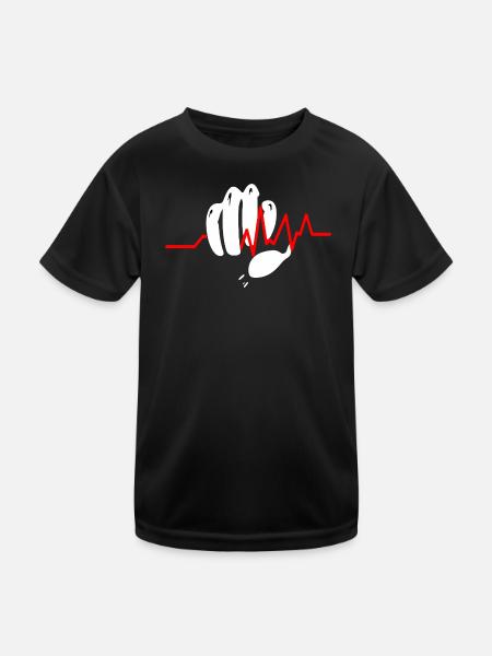 Poing serré avec ligne d’impulsion - T-shirt sport Enfant - noir - Devant