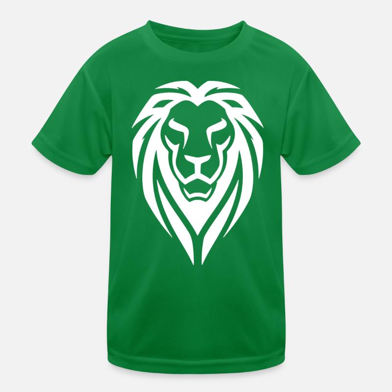 Weisser Löwe Kinder Funktions-T-Shirt