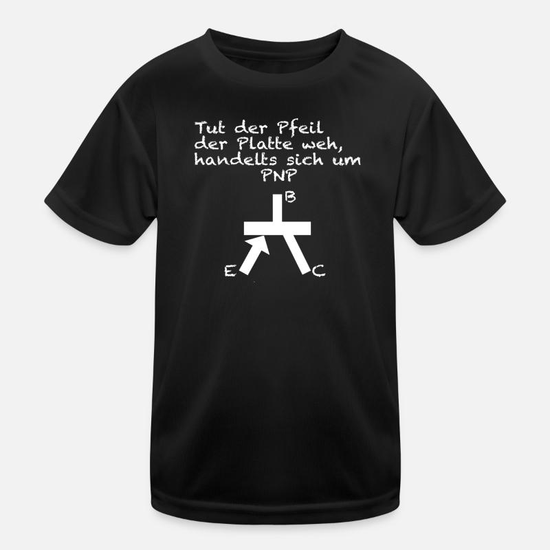 Transistor PNP Merkspruch Elektronik - Kinder Funktions-T-Shirt - Schwarz