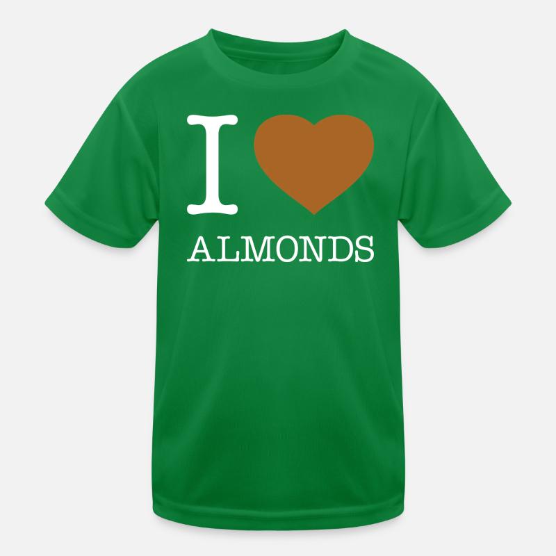 I LOVE ALMONDS Kinder Funktions-T-Shirt