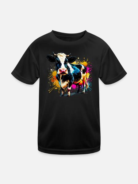 Vache - T-shirt sport Enfant - noir