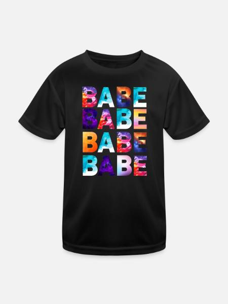 Babe Schatz party ladies girls celebrate Girlie - Kids Functional T-Shirt - black - Front