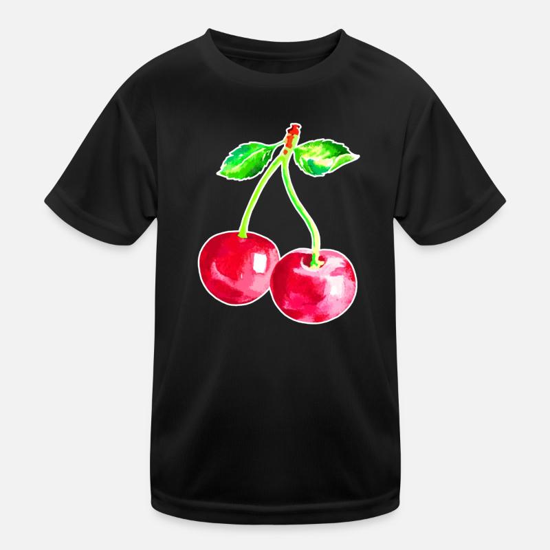 Cherry, Red cherries Kids Functional T-Shirt