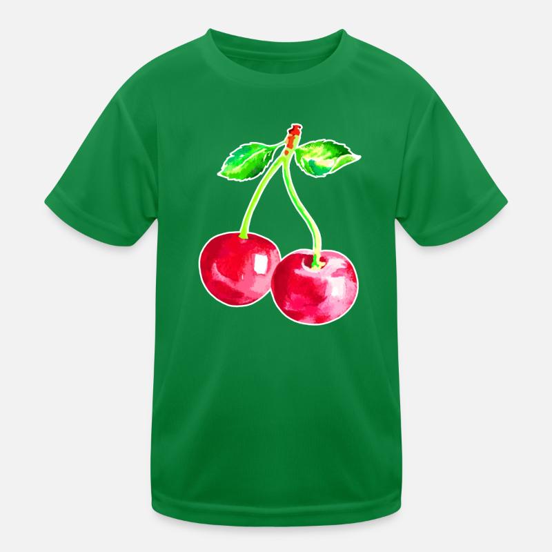 Cherry, Red cherries Kids Functional T-Shirt