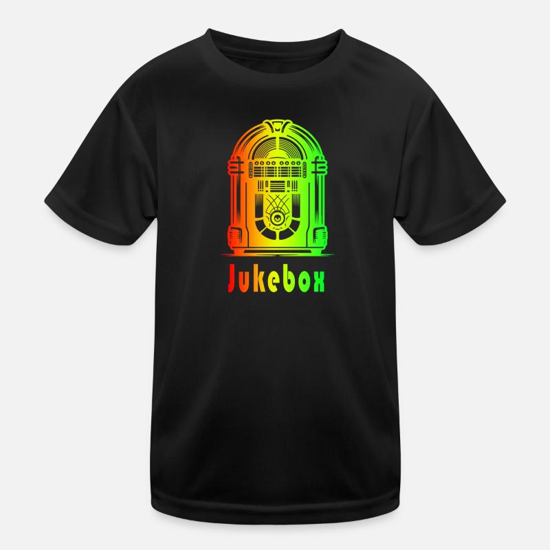 Retro Jukebox – Rainbow Vibes Kids Functional T-Shirt