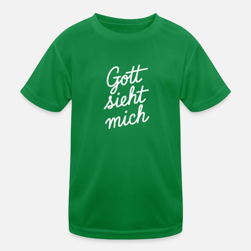 Gott sieht mich - Christliche Botschaft Kinder Funktions-T-Shirt