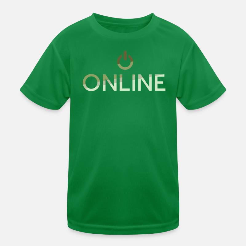 online lettering - On Button active Kids Functional T-Shirt