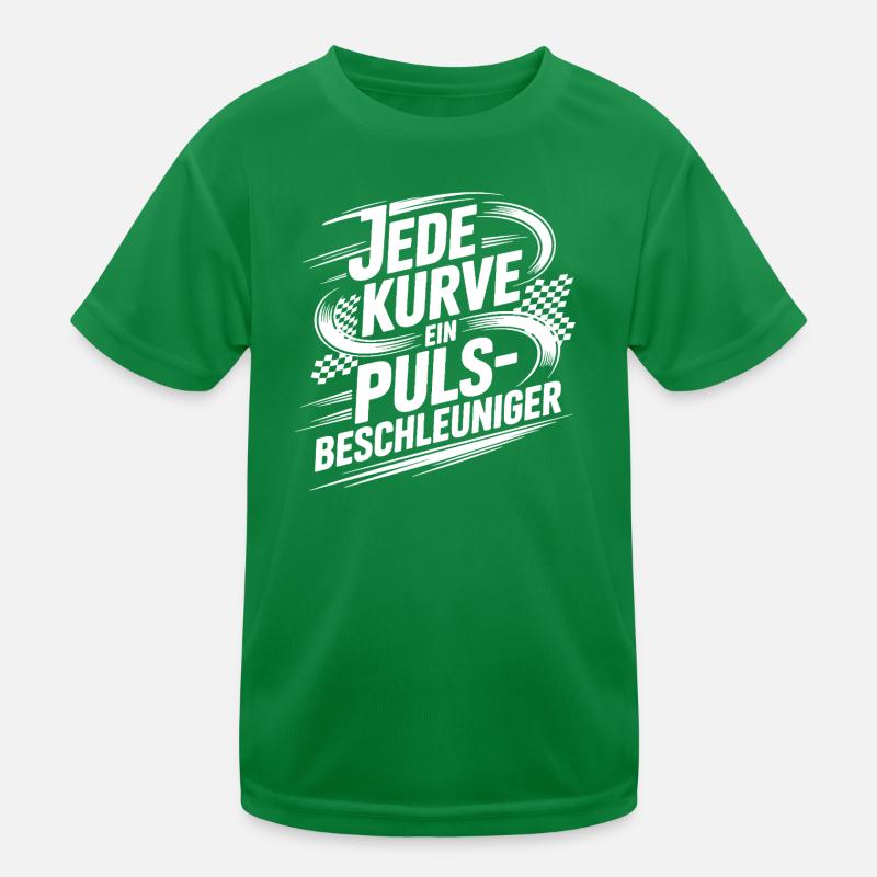 Every curve is a pulse accelerator Kids Functional T-Shirt