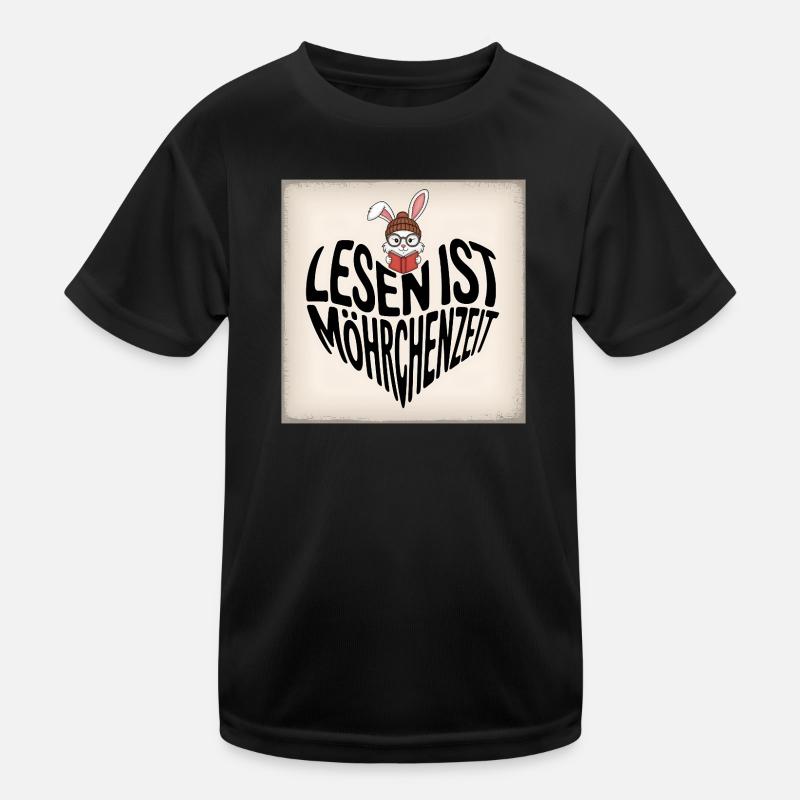 Lesezeit mit Hasencharme Kinder Funktions-T-Shirt