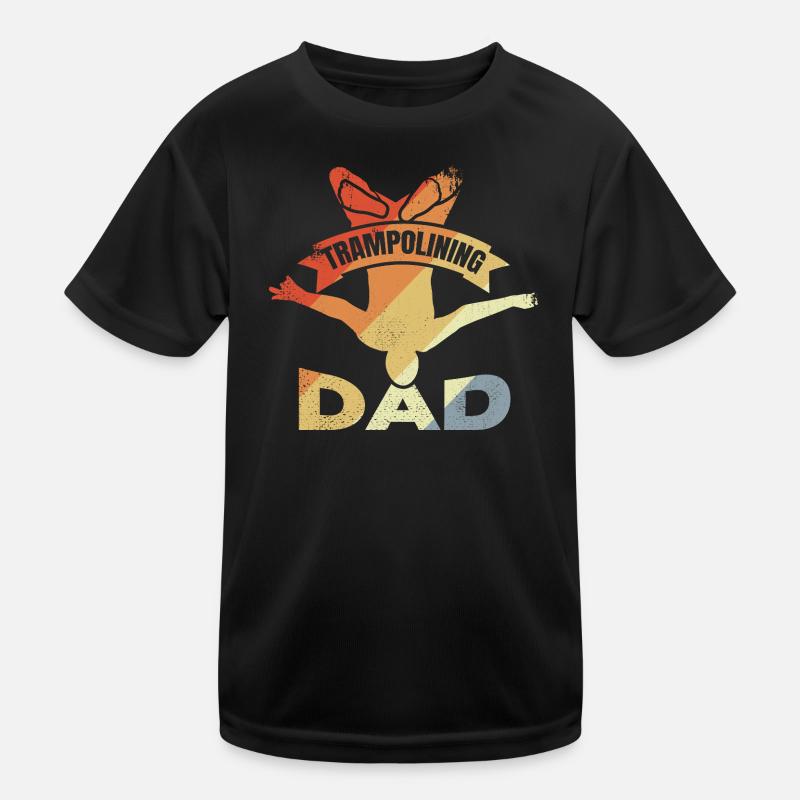 Lustiger Trampolin Vater Kinder Funktions-T-Shirt