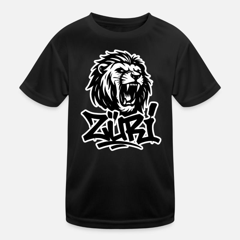 Zürich Graffiti Löwe Kinder Funktions-T-Shirt