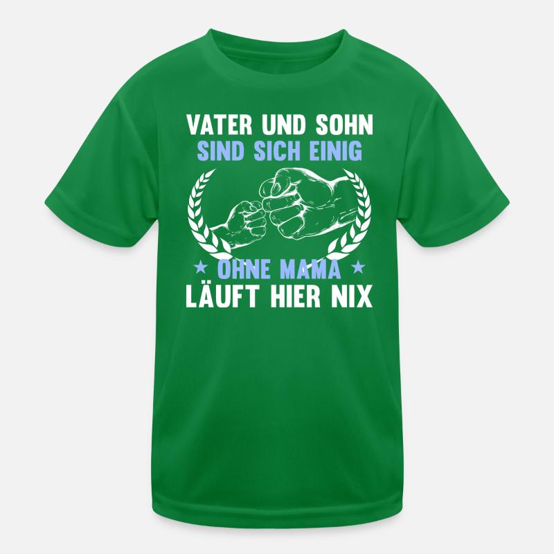 Ohne Mama läuft hier nix Kinder Funktions-T-Shirt