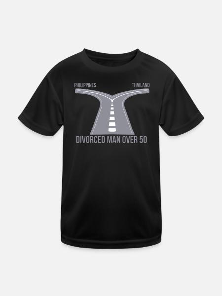 Philippinen oder Thailand Geschiedener Mann über 50 - Kinder Funktions-T-Shirt - Schwarz