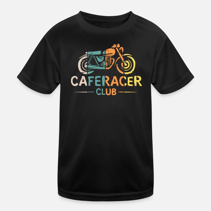 Caferacer retro Optik - Motorrad und Moped Freunde Kinder Funktions-T-Shirt