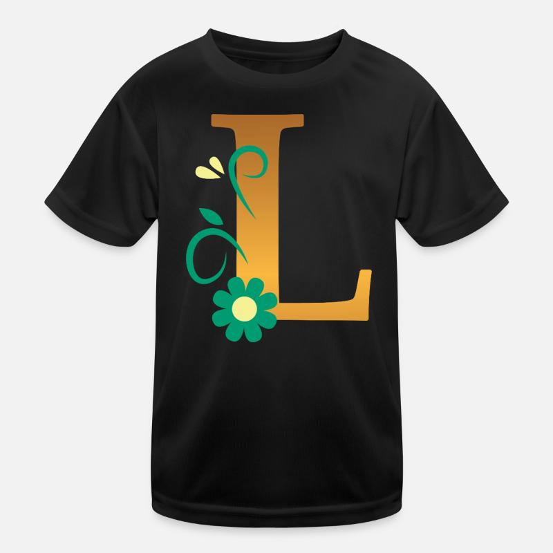 L - Kinder Funktions-T-Shirt - Schwarz