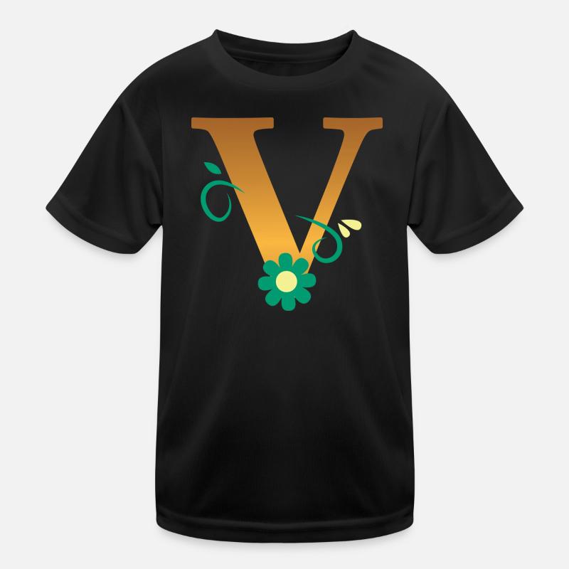 V - Kids Functional T-Shirt - black
