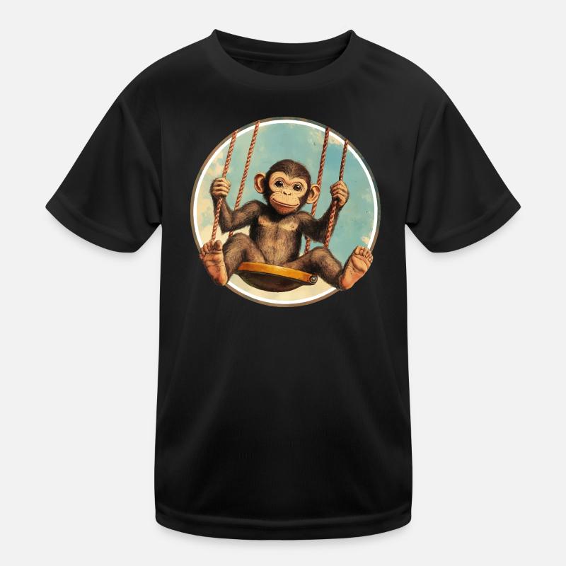 Affenschaukel – Locker bleiben! Kinder Funktions-T-Shirt