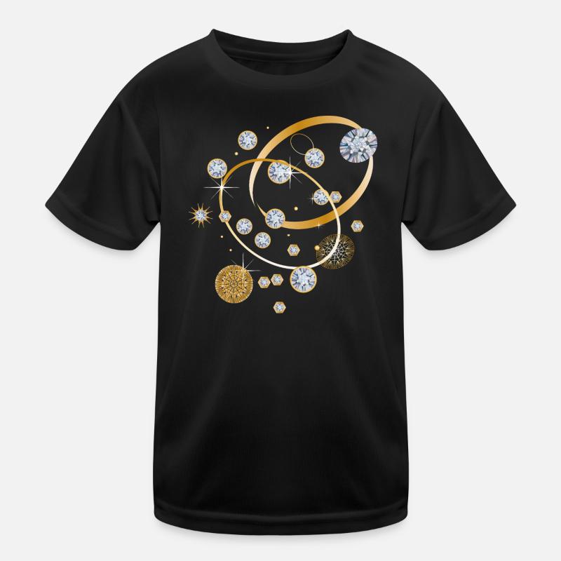 Constellation de diamants en bandes dorées T-shirt sport Enfant