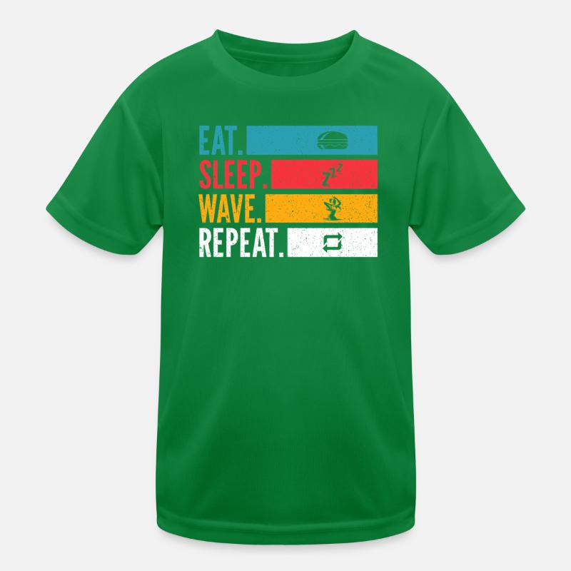 Manger dormir Wave Répéter la danse Design T-shirt sport Enfant