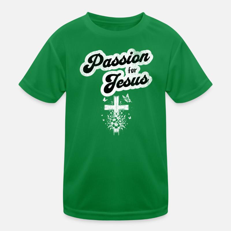 Passion pour Jésus, motif chrétien T-shirt sport Enfant