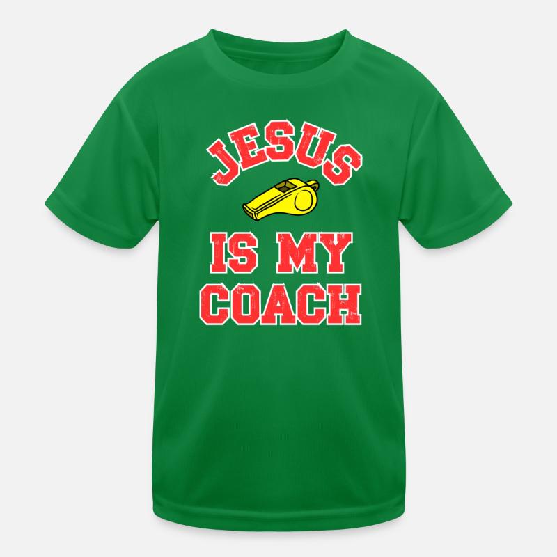 Jesus als Coach Motivationsdesign Kinder Funktions-T-Shirt