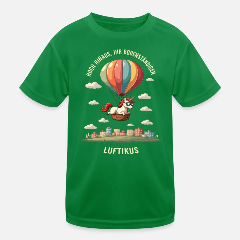 Luftikus-Einhorn Kinder Funktions-T-Shirt