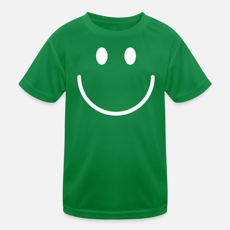 Smiley lächle gute Laune Kinder Funktions-T-Shirt