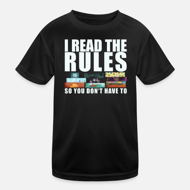 Board Games Funny Saying - Rules Read Kids Functional T-Shirt
