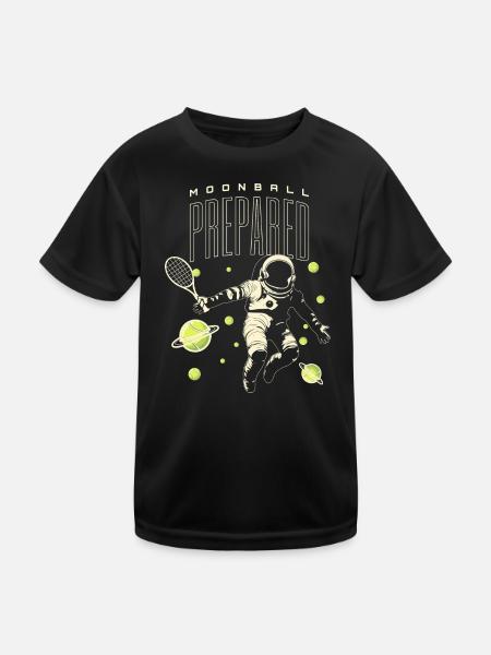 Tennis Moon Ball Player Shirt - Kids Functional T-Shirt - black