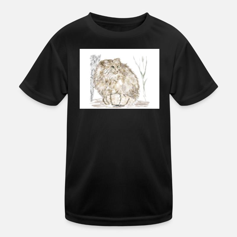 Manul wild cat Kids Functional T-Shirt