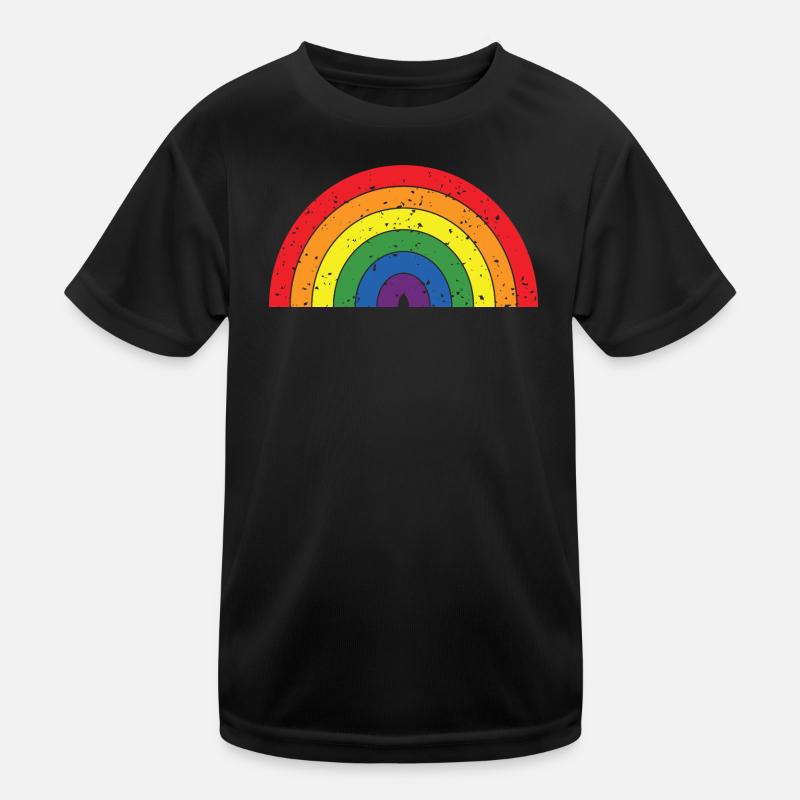 Couleurs de l’arc-en-ciel Mois de la fierté LGBTQ+ Texture grunge T-shirt sport Enfant